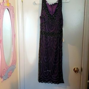Ashro formal sleeveless seqin dress NWT